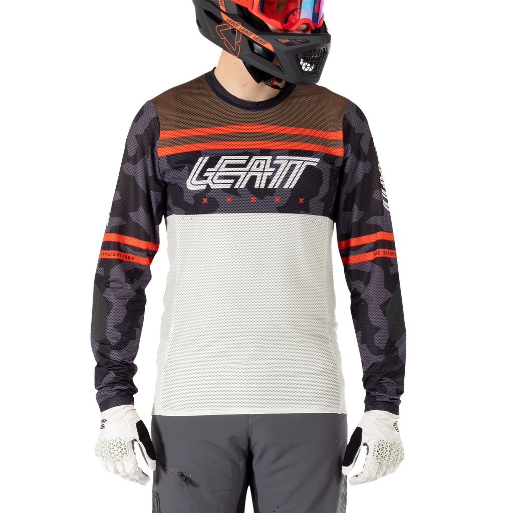 חולצת רכיבה ארוכה גברים MTB Gravity 4.0 Cream V25