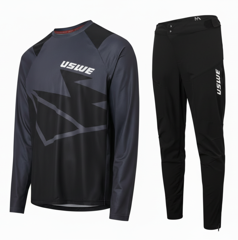 סט מכנס וחולצה USWE MTB שחור - USWE