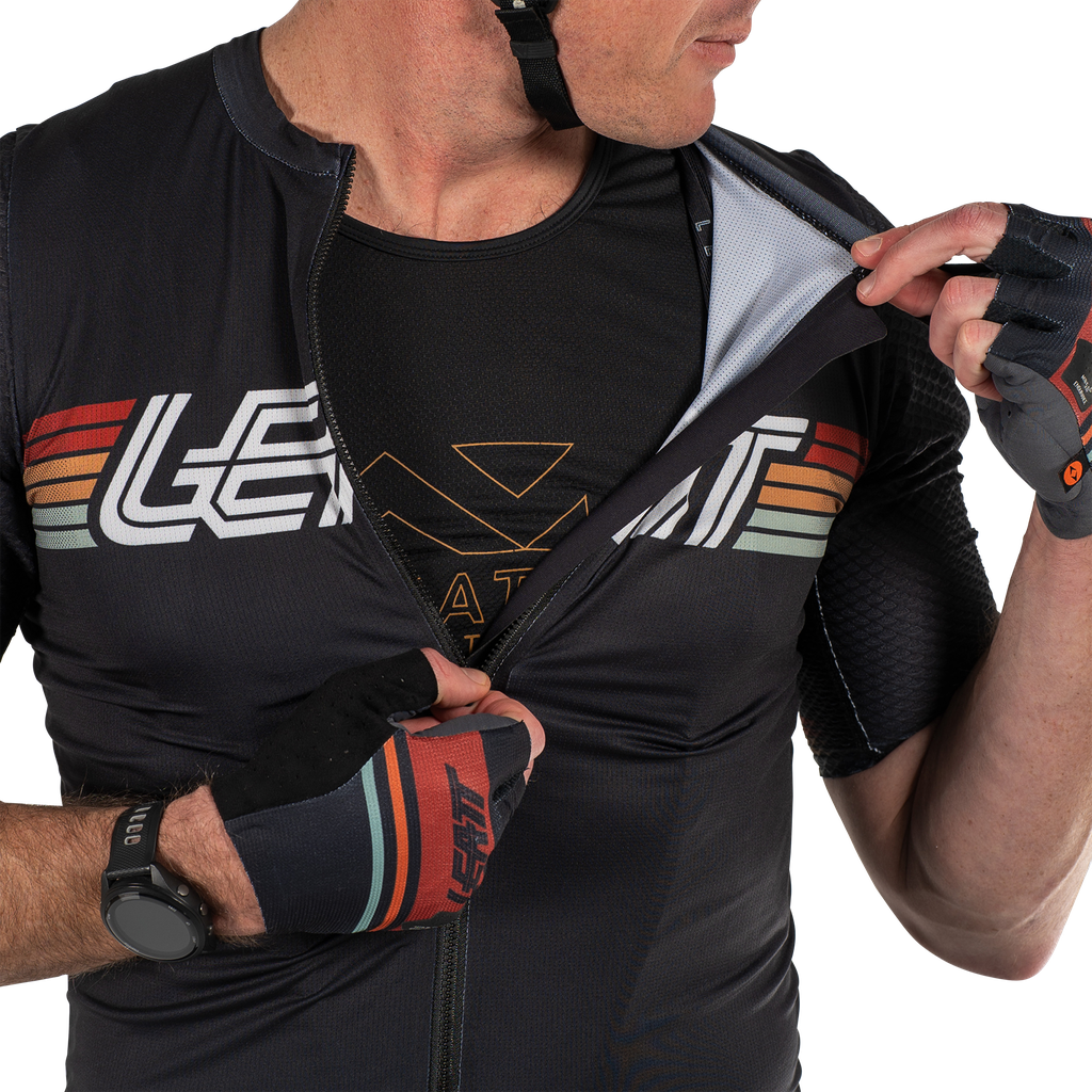 חולצת רכיבה קצרה גברים קרוס/גראבל MTB Endurance 6.0 Black V25