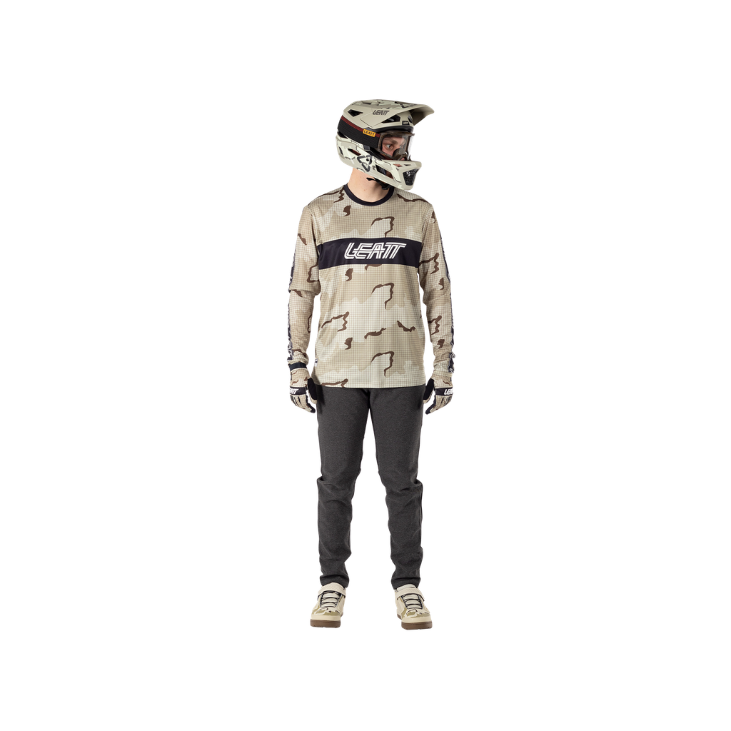 חולצת רכיבה ארוכה גברים MTB Gravity 3.0 Desert V25