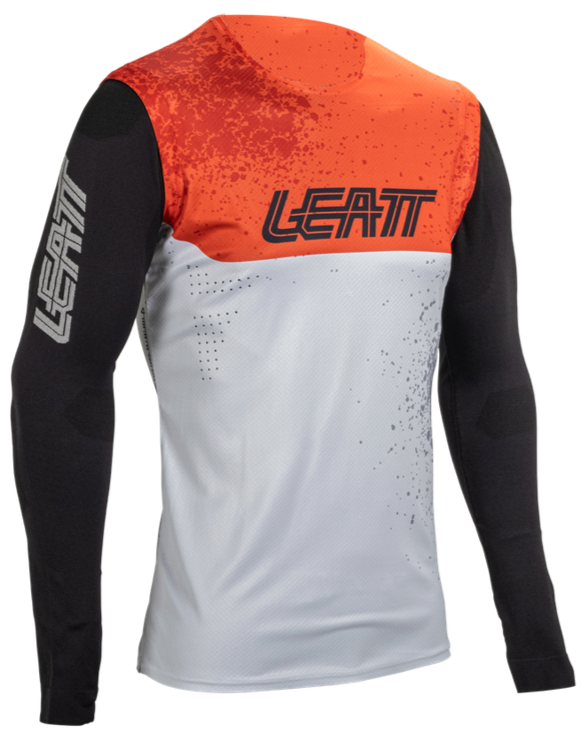 חולצת רכיבה ארוכה גברים MTB Gravity 5.0 White V25