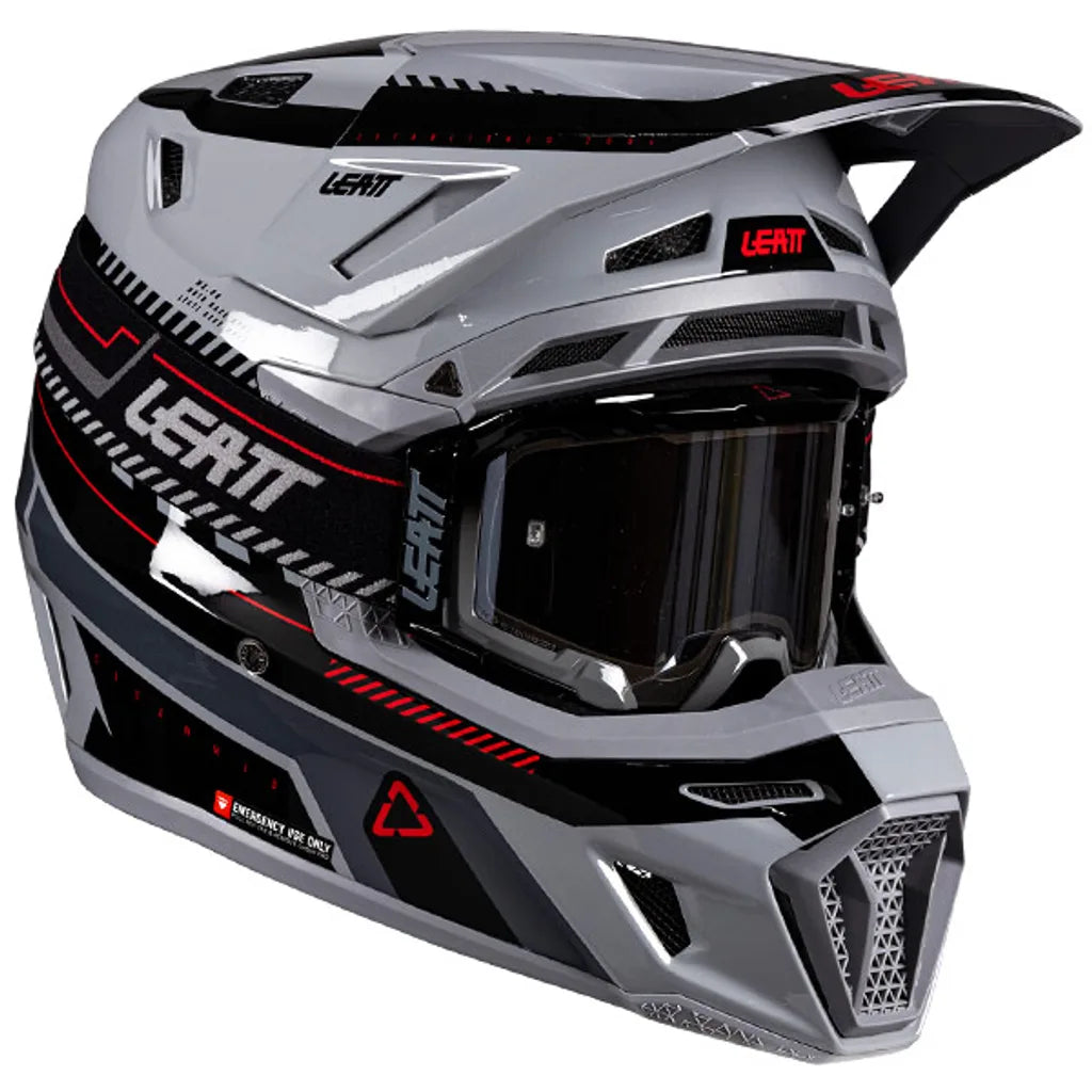 קיט קסדה ומשקף Leatt Moto 8.5 Grey V26