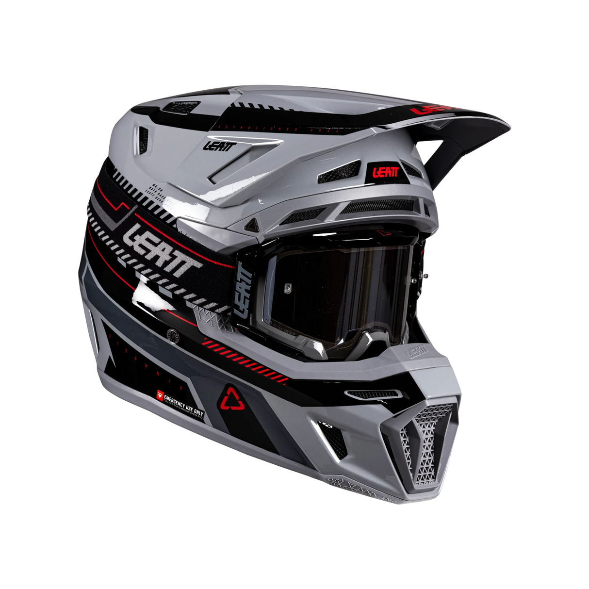 קיט קסדה ומשקף Leatt Moto 8.5 Grey V26 + Goggles 5.5 - Leatt