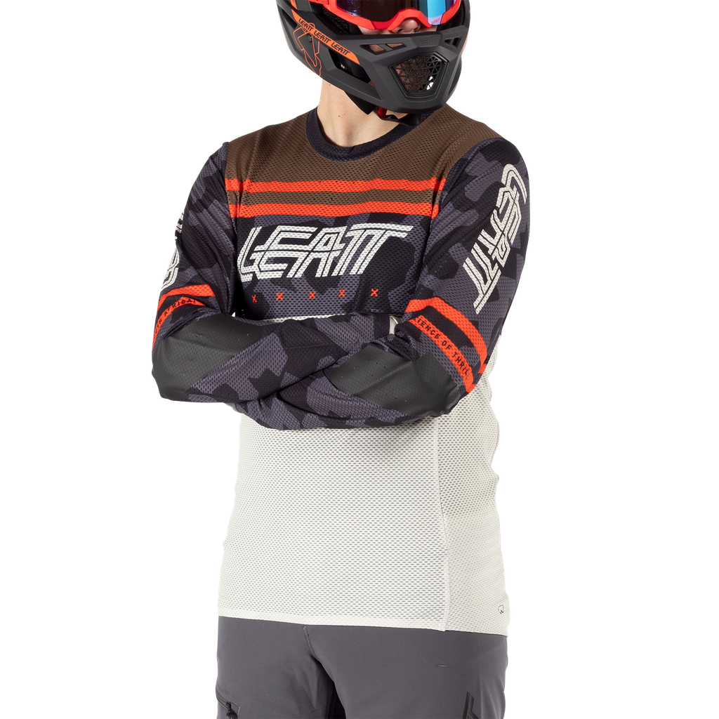 חולצת רכיבה ארוכה גברים MTB Gravity 4.0 Cream V25