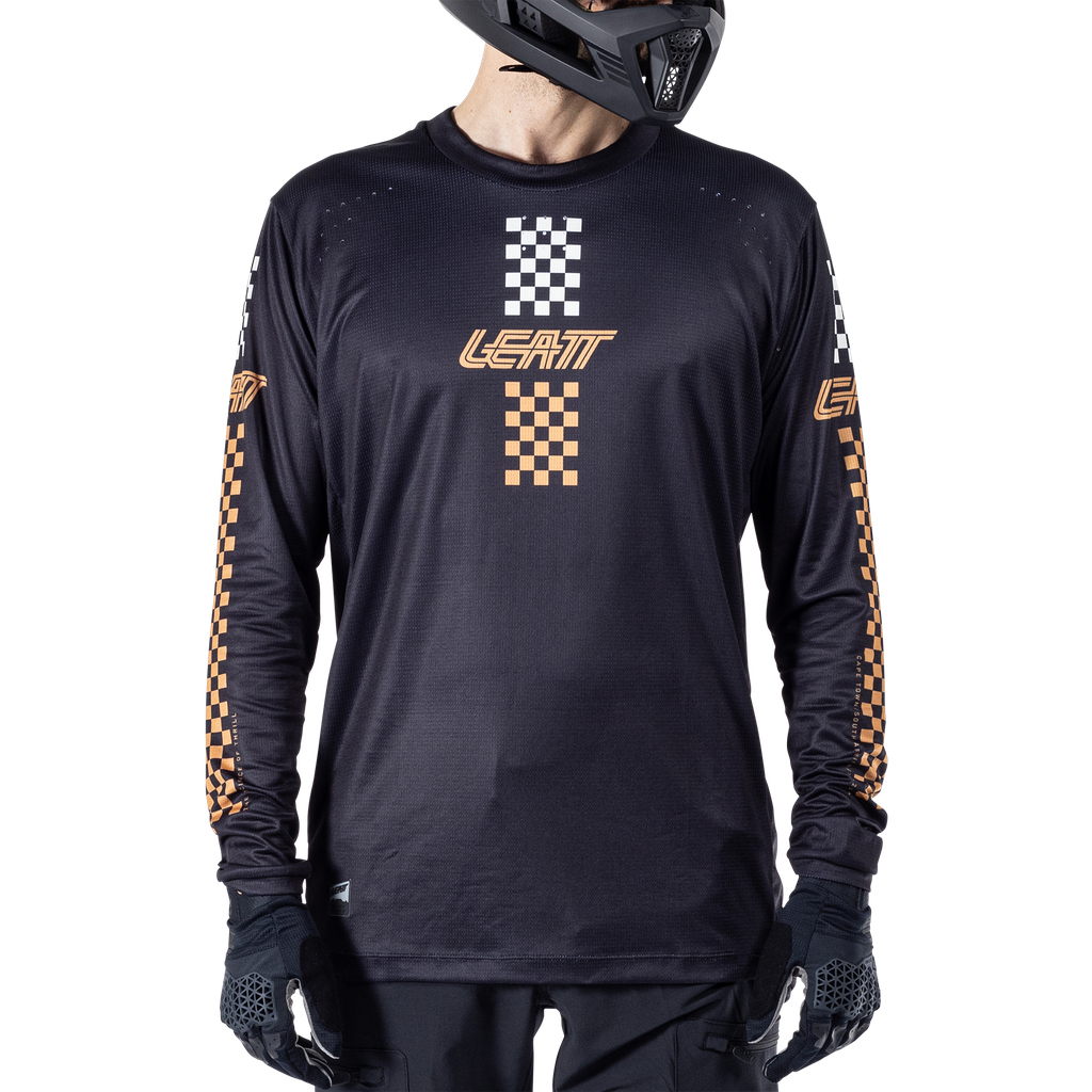 חולצת רכיבה ארוכה גברים MTB Enduro 4.0 Black V25