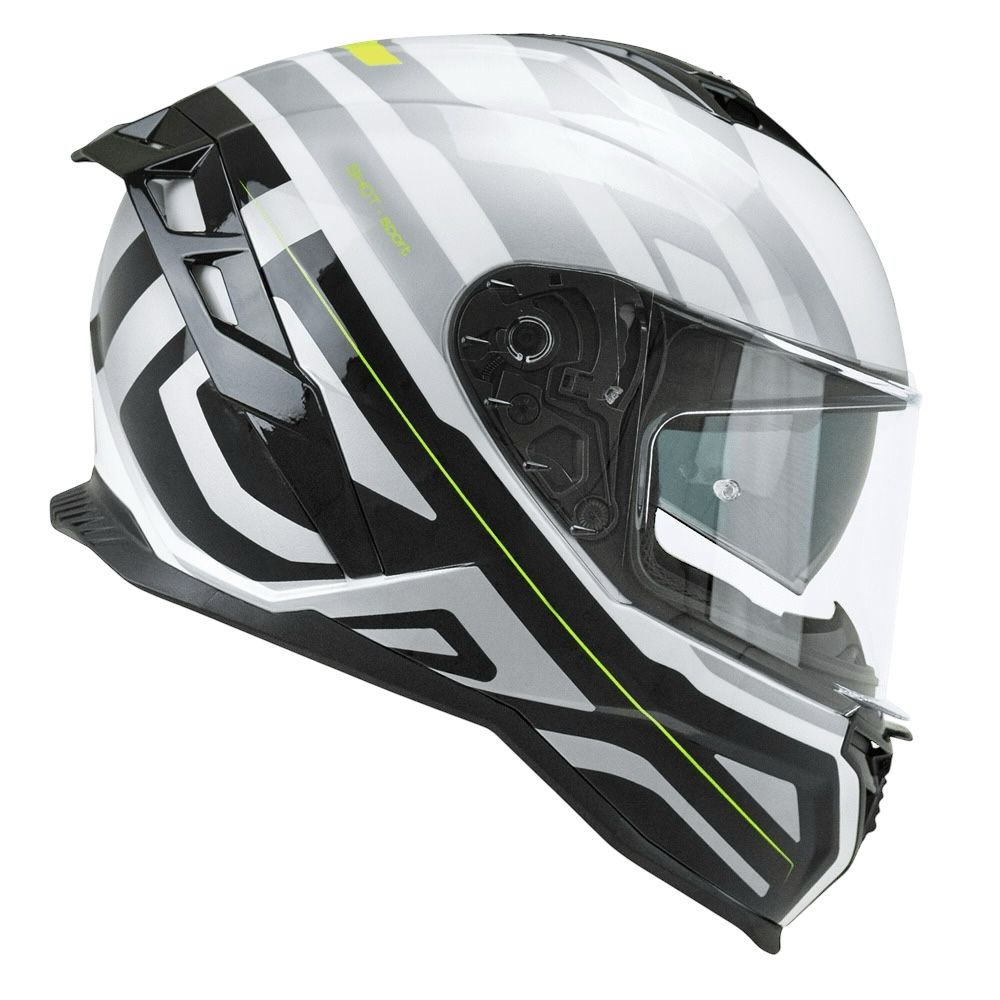 קסדת כביש CGM 363 SHOT לבן מבריק/צהוב