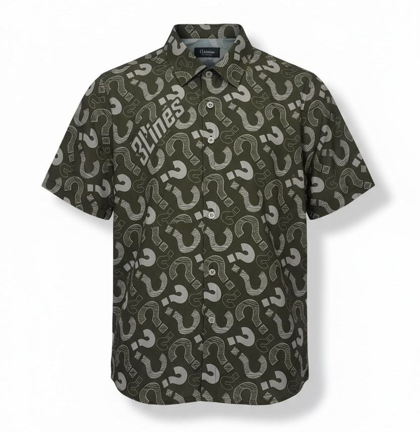 3Lines חולצת רכיבה מכופתרת קצרה Pine