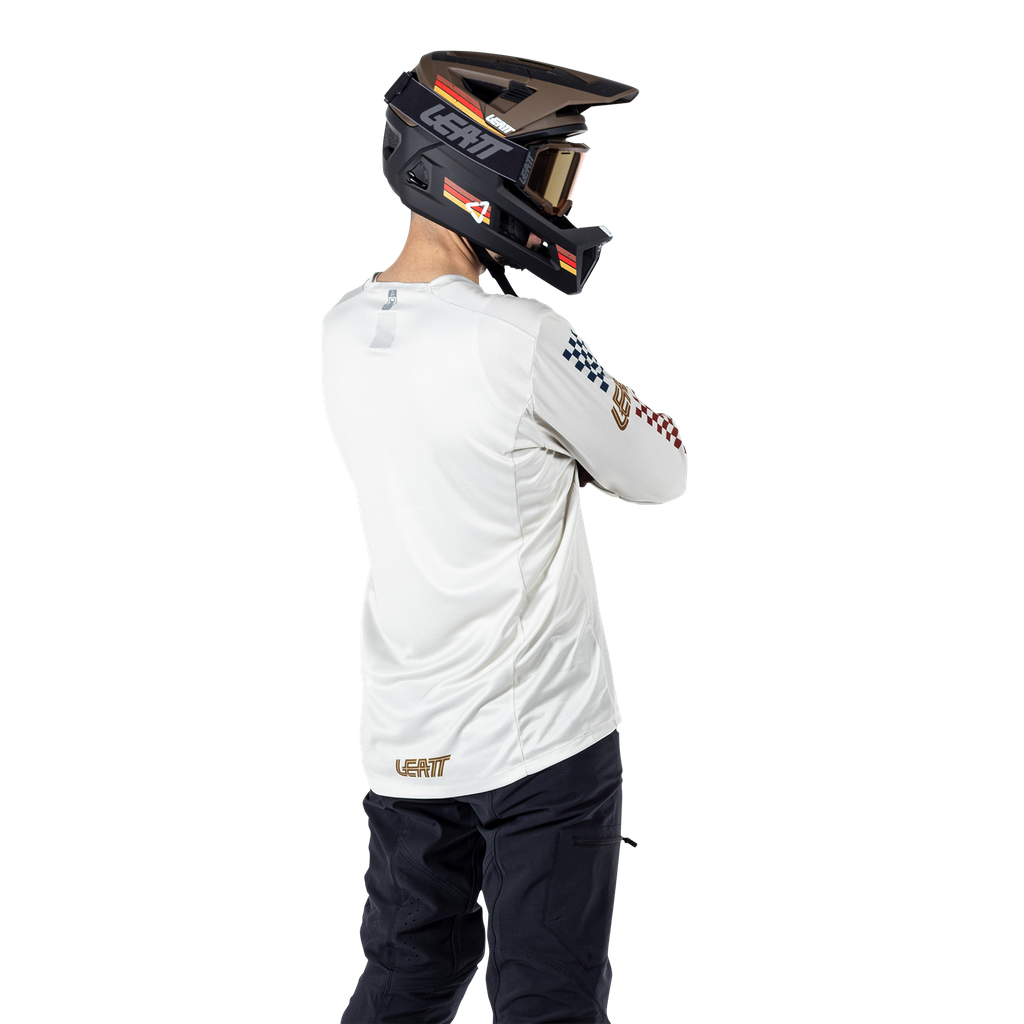 חולצת רכיבה ארוכה גברים MTB Enduro 4.0 Cream V25