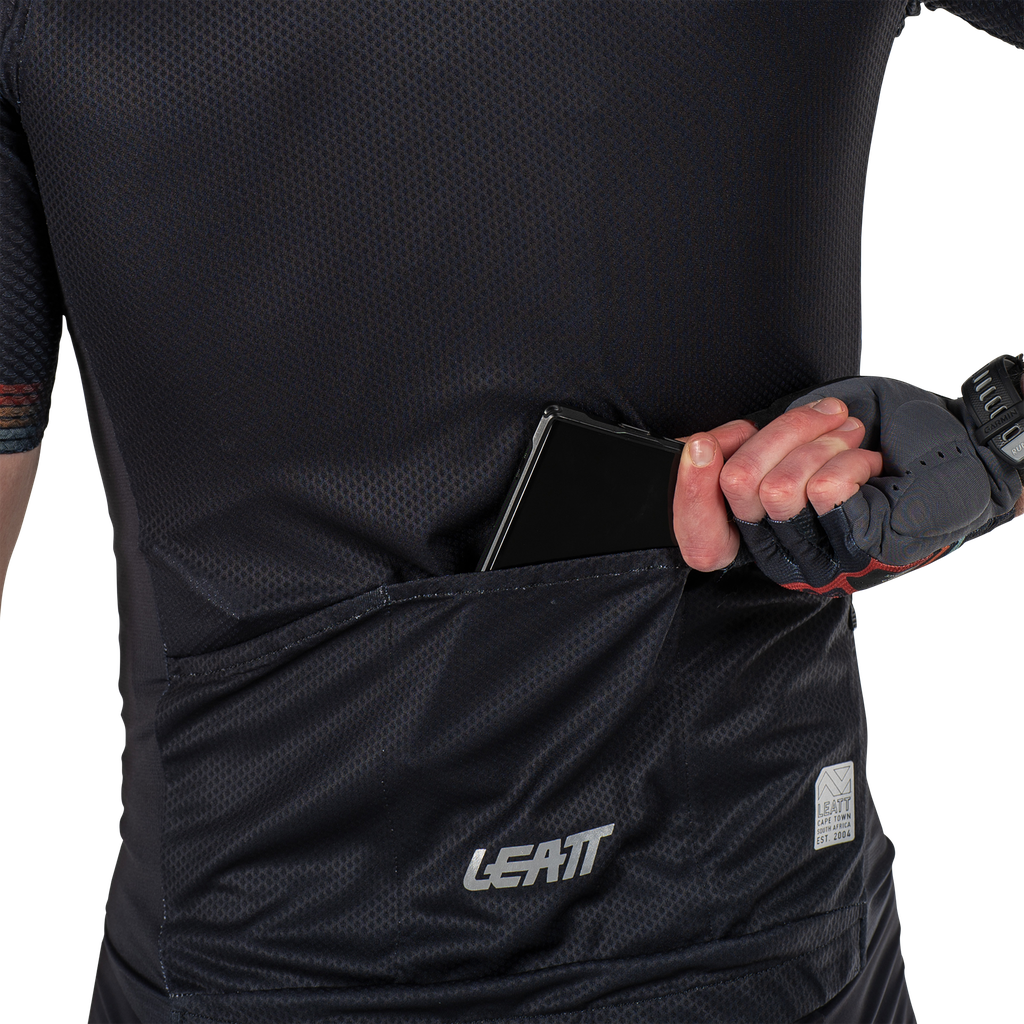 חולצת רכיבה קצרה גברים קרוס/גראבל MTB Endurance 6.0 Black V25