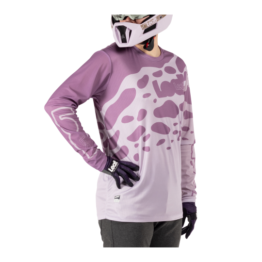 חולצת רכיבה ארוכה גברים MTB Gravity 3.0 Lavender V25