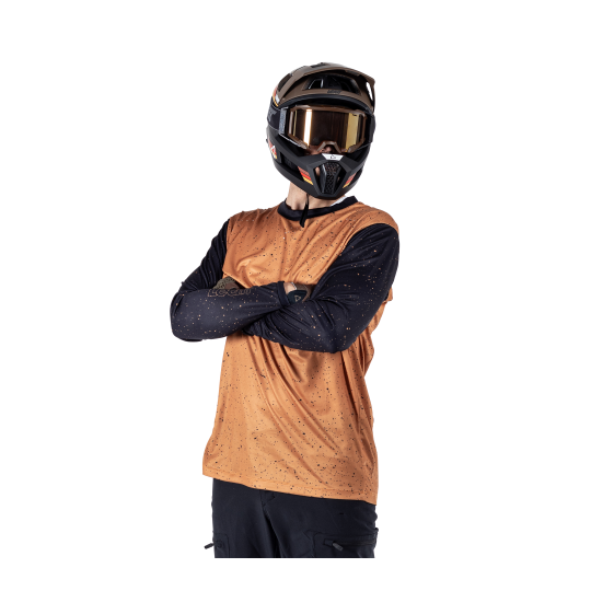 חולצת רכיבה ארוכה גברים MTB Enduro 4.0 Rust V25