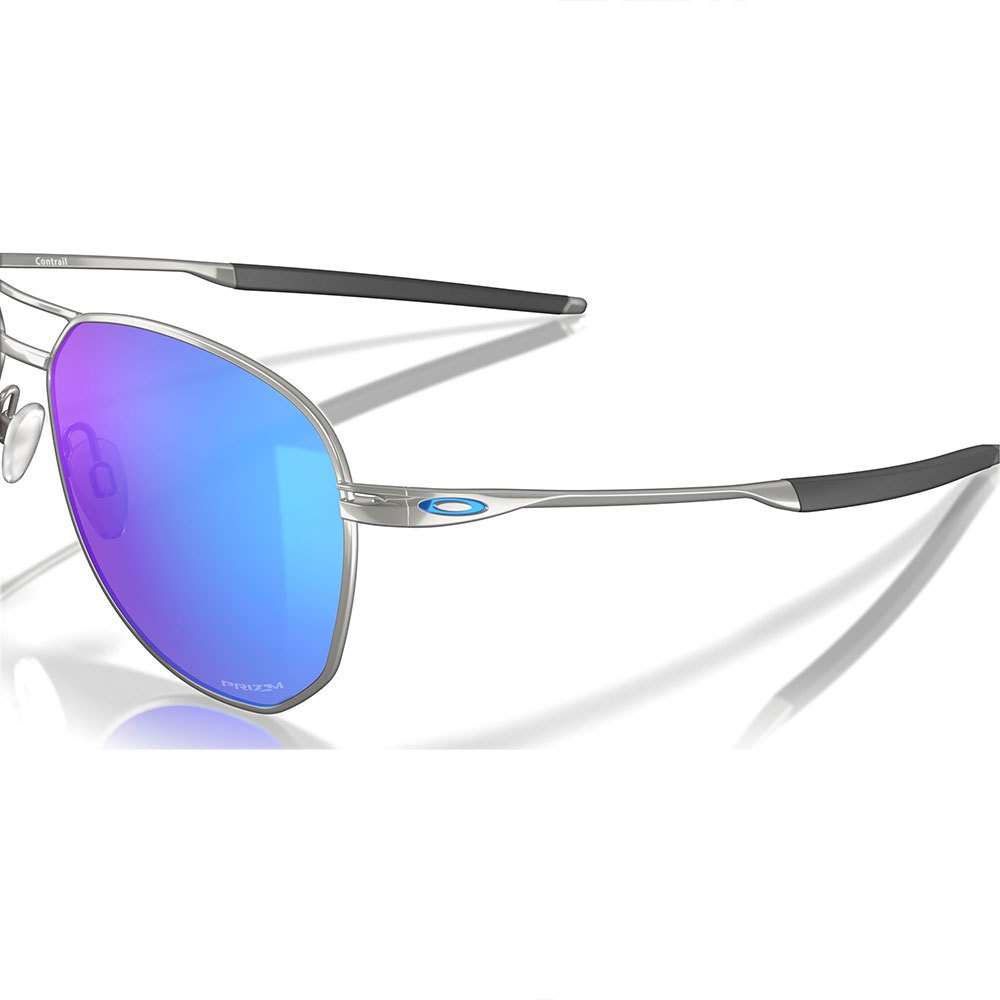 משקפי שמש Oakley Full Rim Aviator CONTRAIL Prizm Sapphire Lenses, Satin Chrome Frame - Oakley
