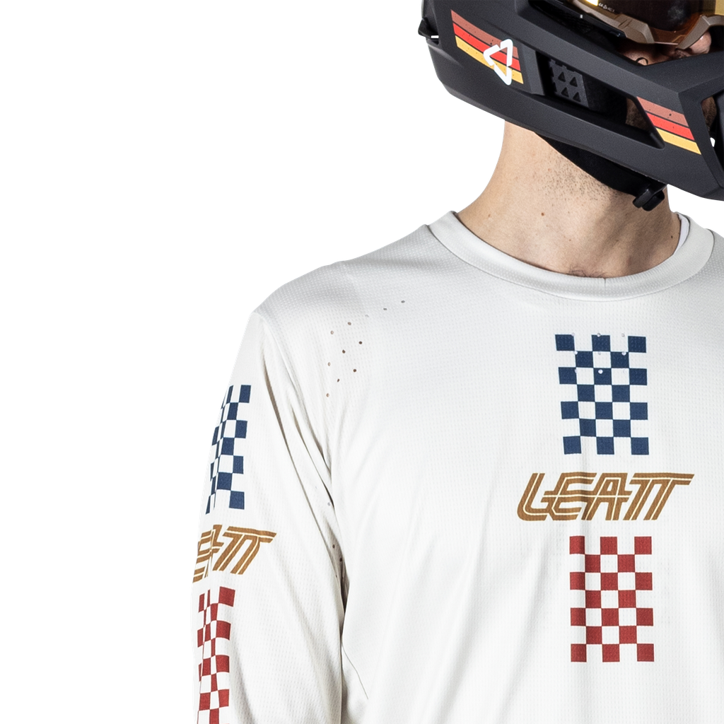 חולצת רכיבה ארוכה גברים MTB Enduro 4.0 Cream V25