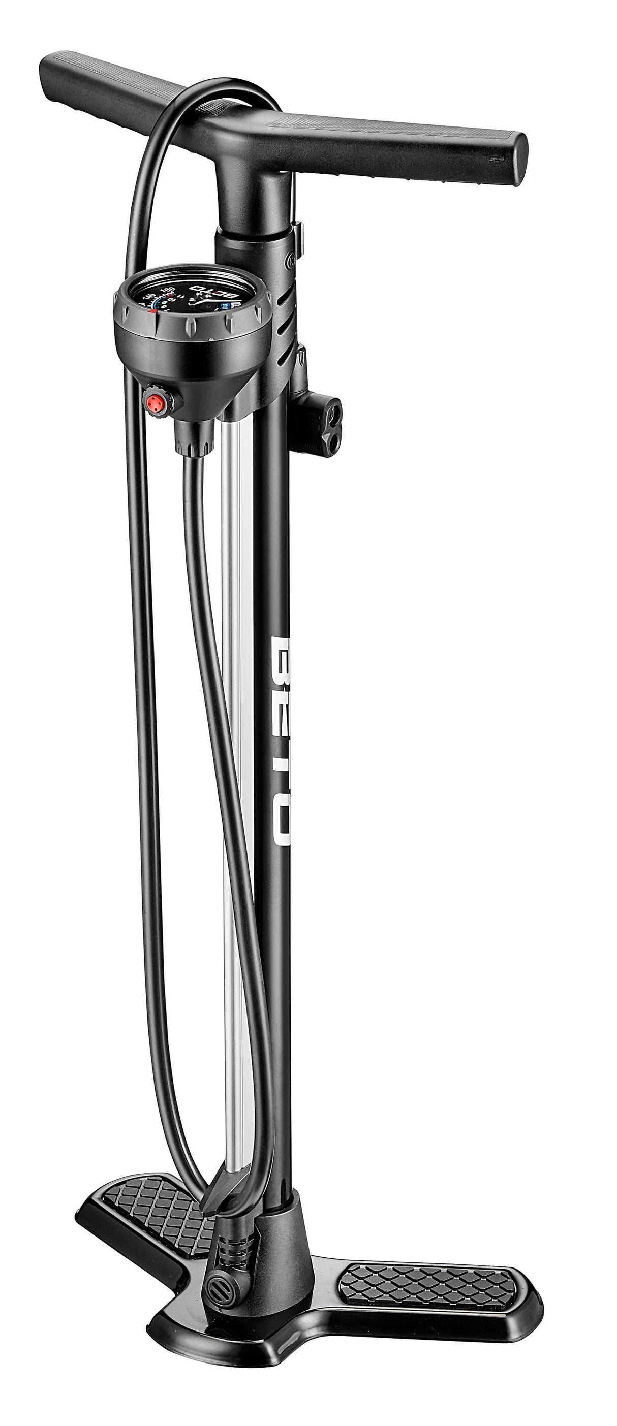 משאבת רצפה עם מד לחץ אוויר עליון