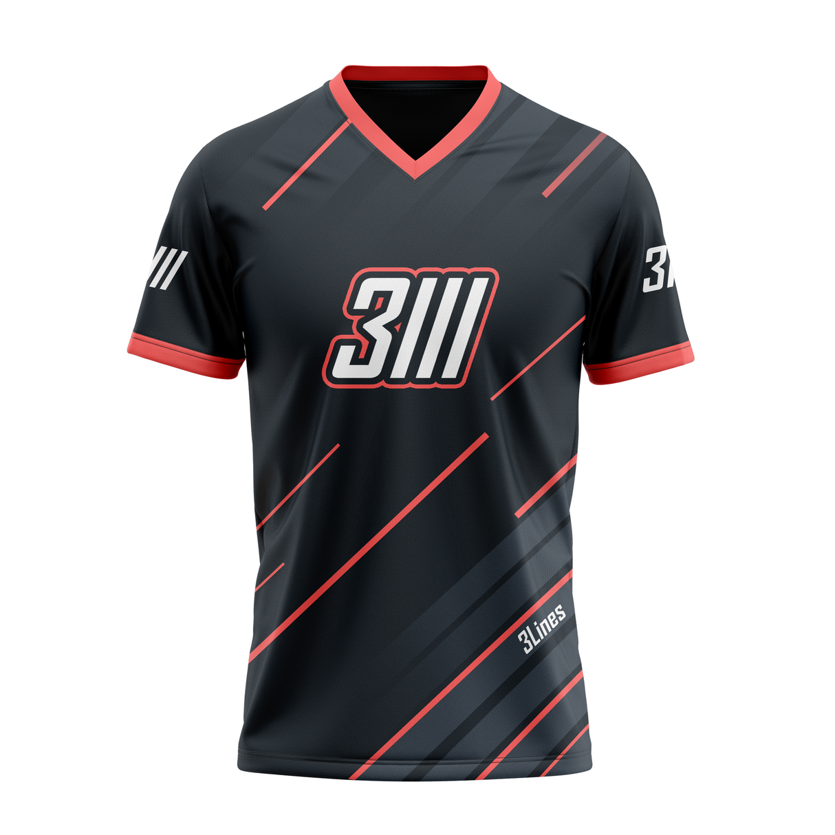 חולצת רכיבה קצרה 3Lines Black