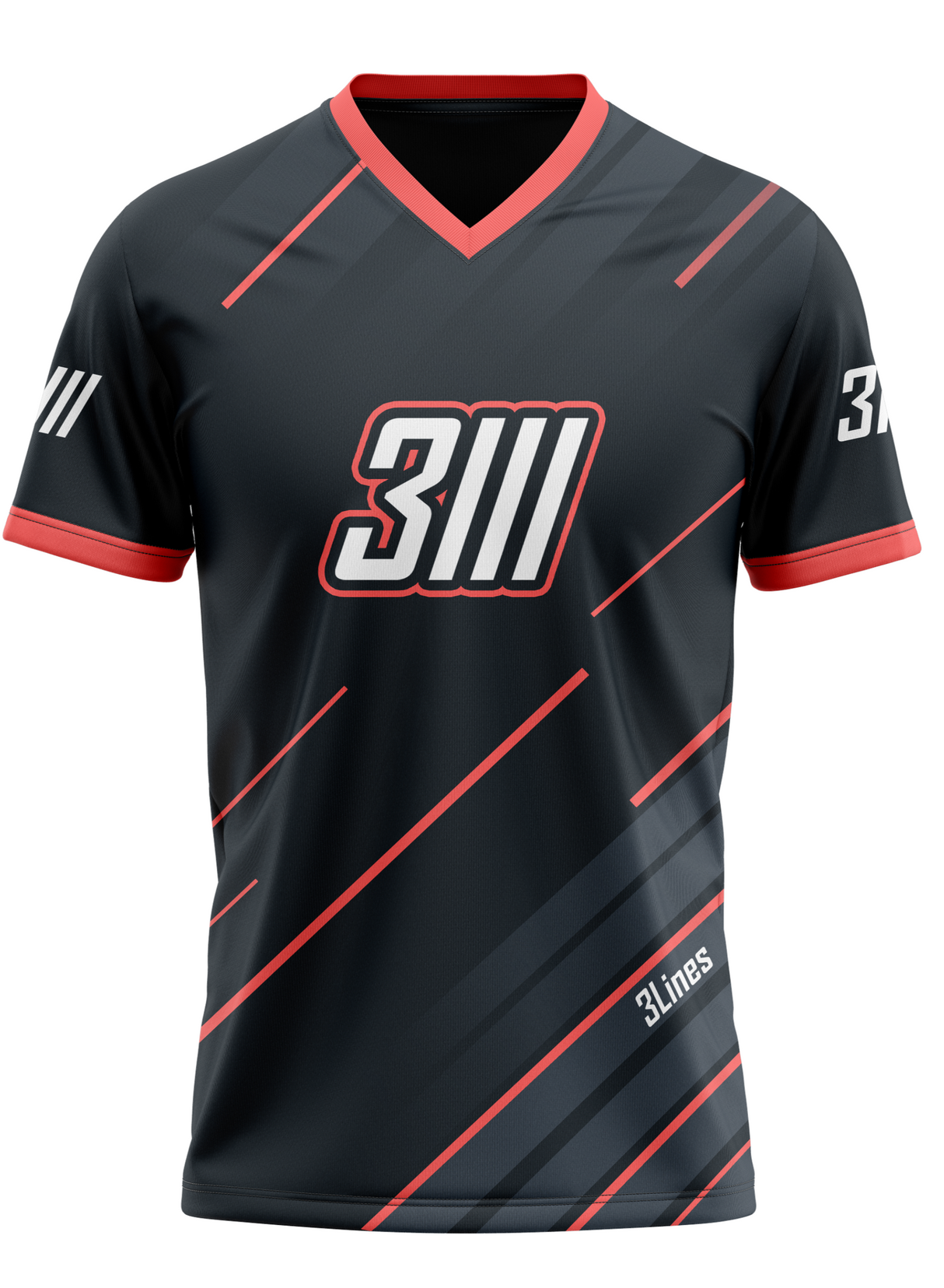 חולצת רכיבה קצרה 3Lines Black