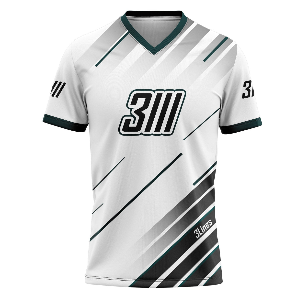 חולצת רכיבה קצרה 3Lines White