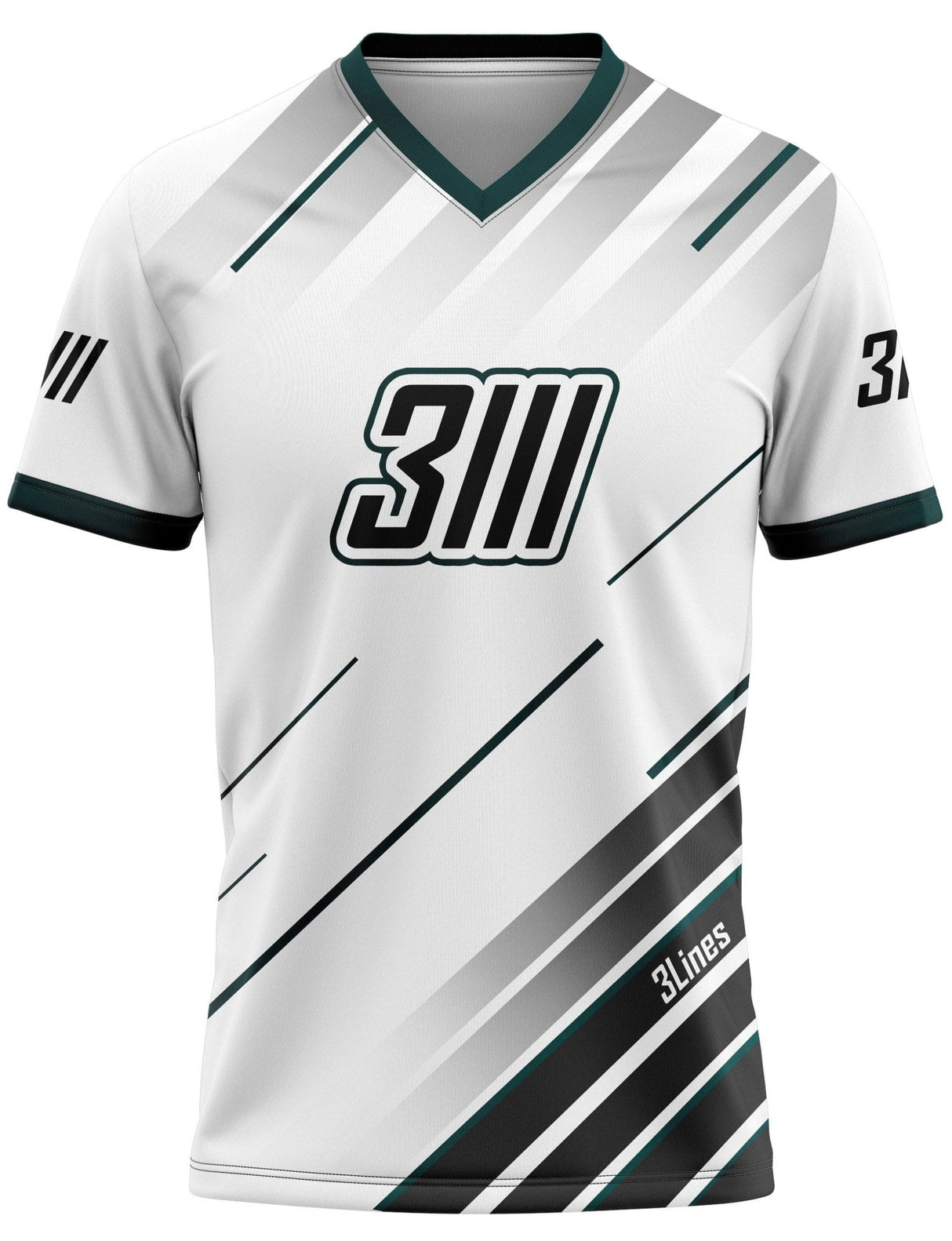 חולצת רכיבה קצרה 3Lines White