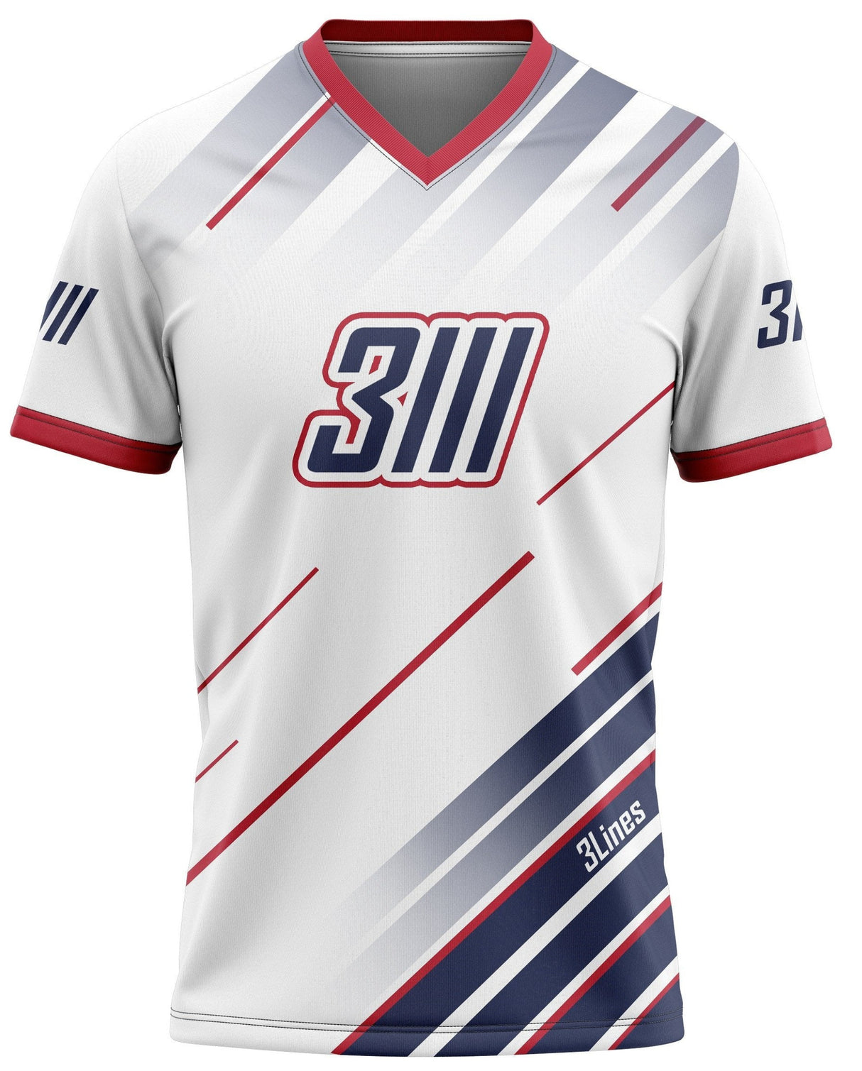 חולצת רכיבה קצרה 3Lines Red