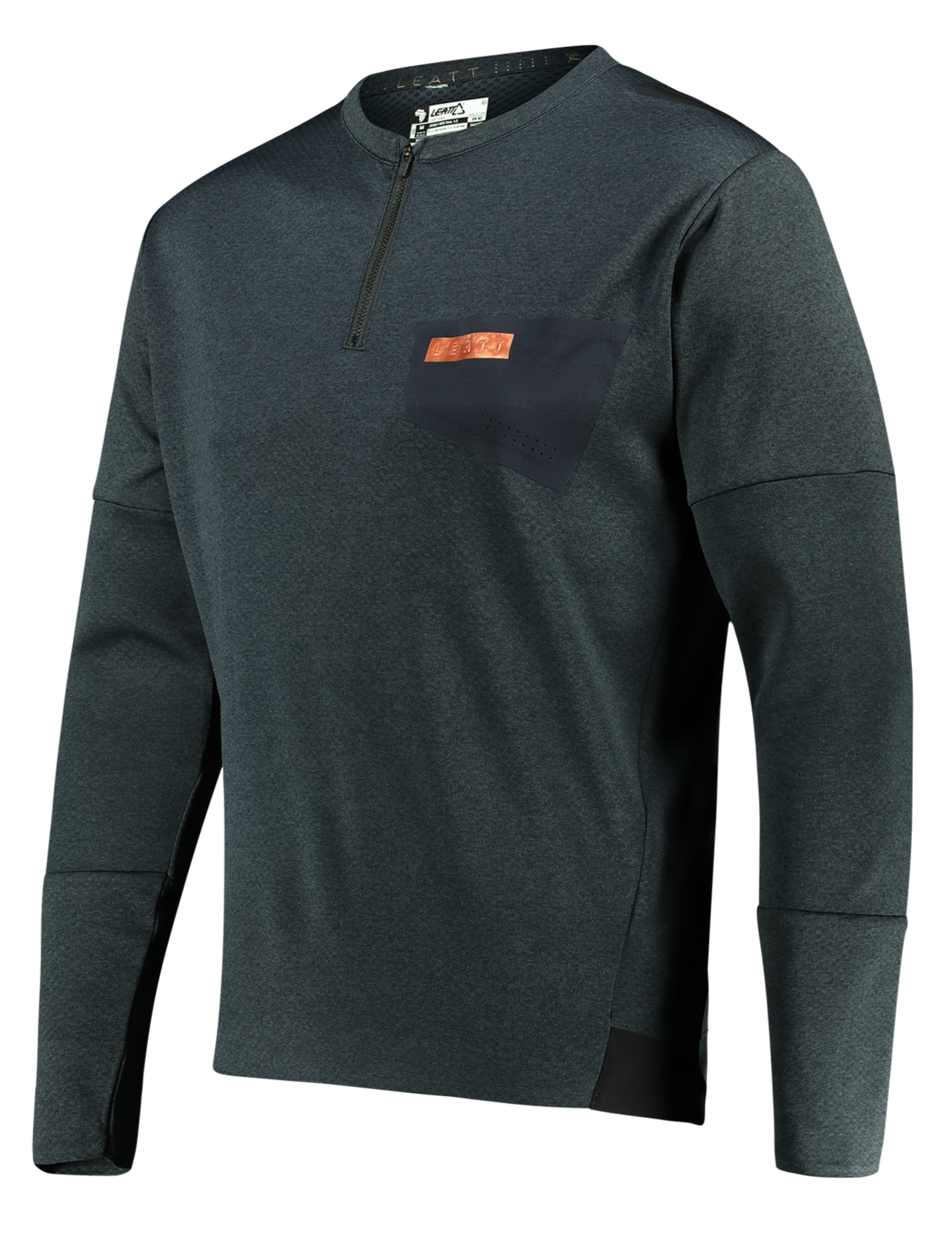 חולצת רכיבה ארוכה גברים MTB Trail 4.0 Black