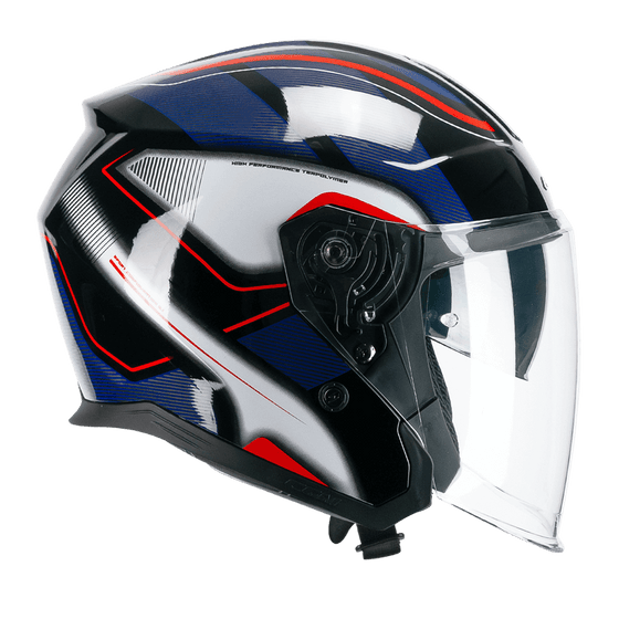 קסדת כביש 3/4 CGM 136 RNA כחול מבריק