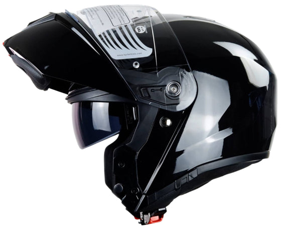 קסדת כביש נפתחת HJC i90 שחור מטלי