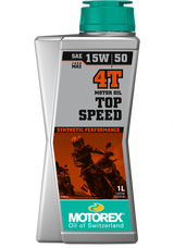 שמן מנוע סינתטי ליטר MOTOREX TOP SPEED 4T 15W/50 - MOTOREX
