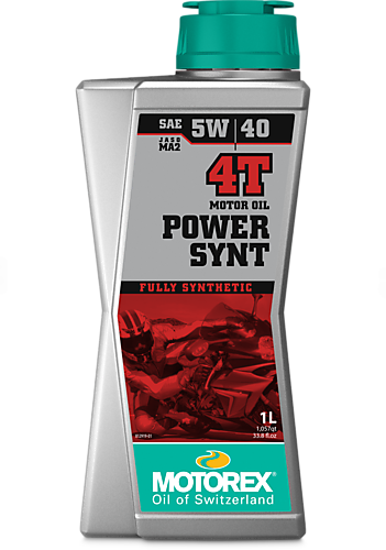 שמן מנוע סינתטי מלא ליטר MOTOREX POWER SYNT 4T 5W/40