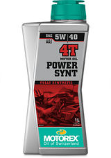 שמן מנוע סינתטי מלא ליטר MOTOREX POWER SYNT 4T 5W/40 - MOTOREX