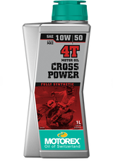 שמן מנוע סינתטי מלא ליטר MOTOREX CROSS POWER 4T 10W/50 - MOTOREX
