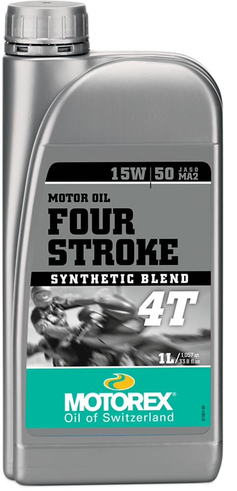 שמן מנוע חצי סינתטי 4ליטר MOTOREX FOUR STROKE 4T 15W/50