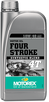 שמן מנוע חצי סינתטי ליטר MOTOREX FOUR STROKE 4T 10W/40 MA2 - MOTOREX