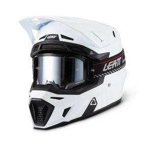 קיט קסדה ומשקף Leatt Moto 8.5 White + Goggles 5.5 - Leatt