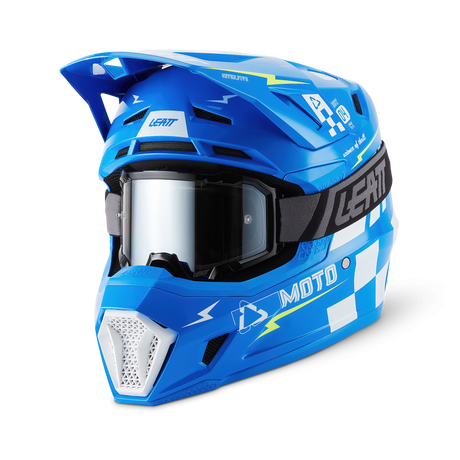 קיט קסדה ומשקף Leatt Moto 7.5 Blue + Goggles 4.5 - Leatt