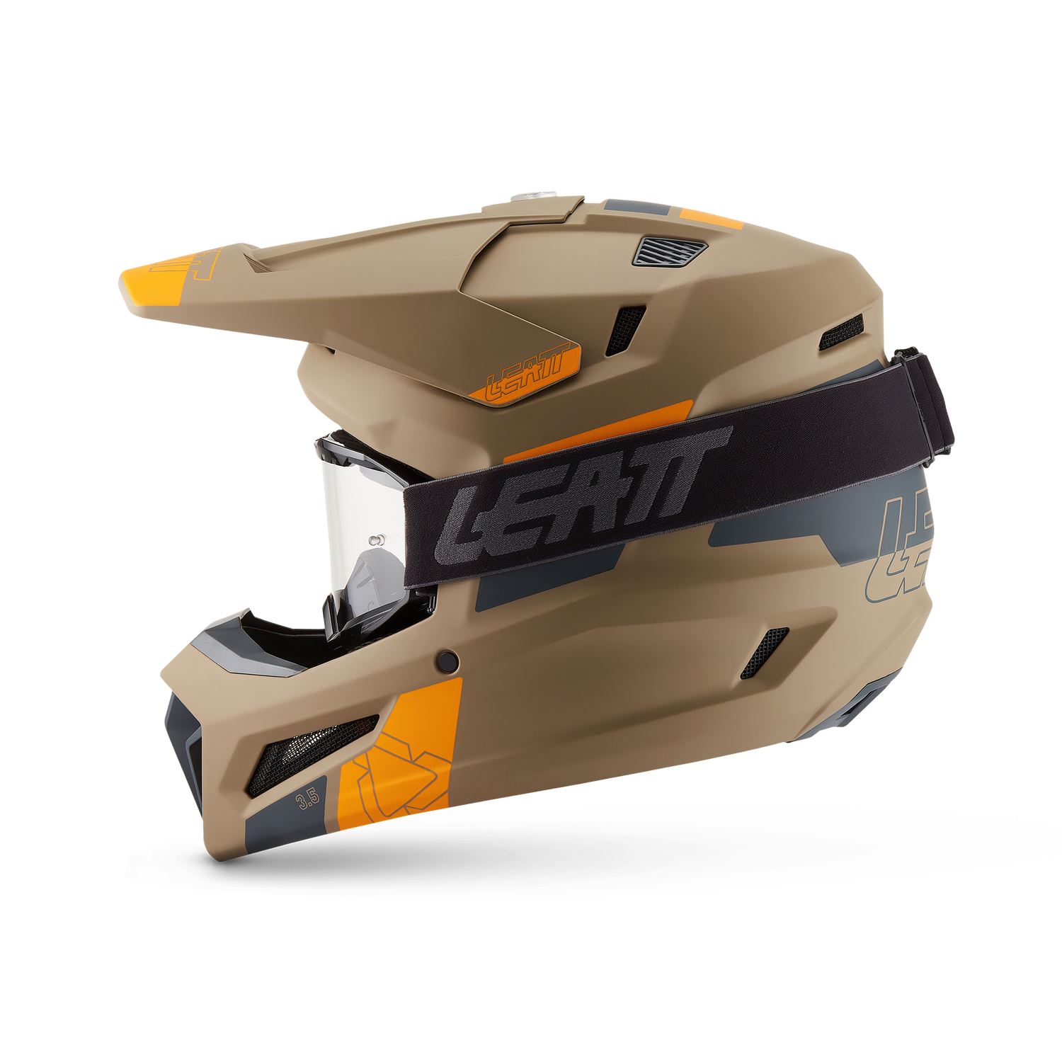 קיט קסדה ומשקף Leatt Moto 3.5 Khaki Brown + Goggles 2.5 - Leatt