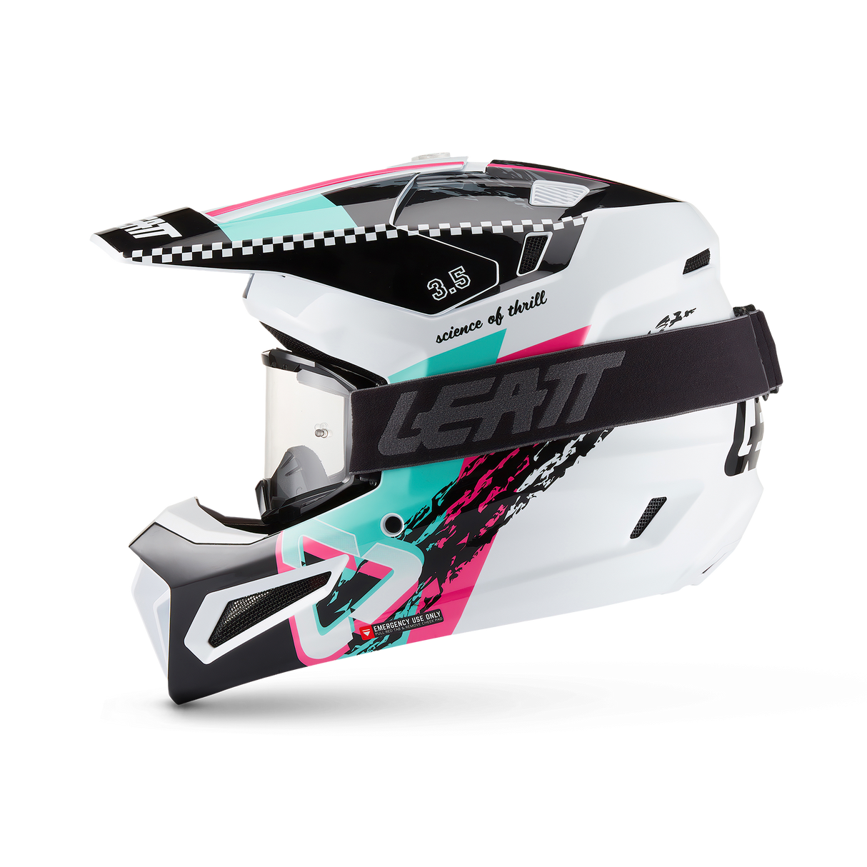 קיט קסדה ומשקף Leatt Moto 3.5 Pink + Goggles 2.5 - Leatt