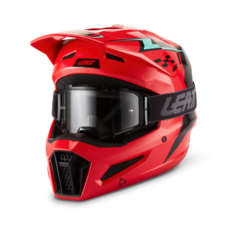 קיט קסדה ומשקף Leatt Moto 3.5 Red + Goggles 2.5 - Leatt