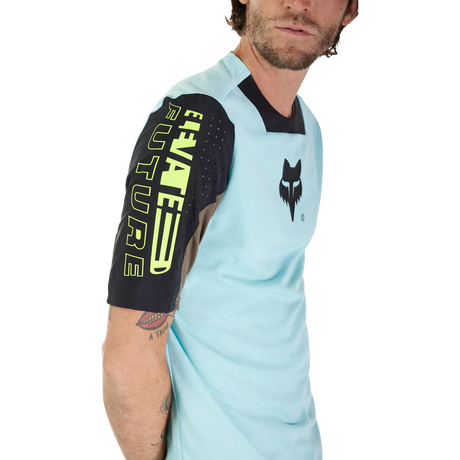 חולצת רכיבה קצרה FOX Racing Defend Elevated Light Blue - FOX