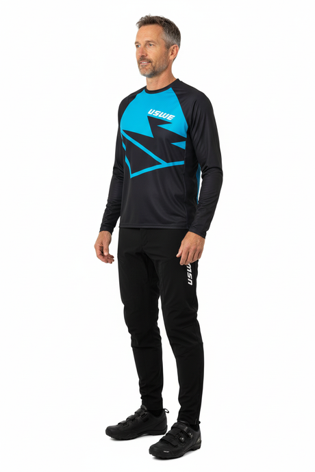 סט מכנס וחולצה USWE MTB BlackBlue - USWE