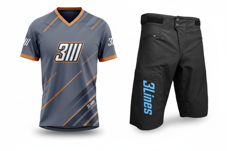 סט מכנס וחולצה Enduro סגול/שחור - Three Lines