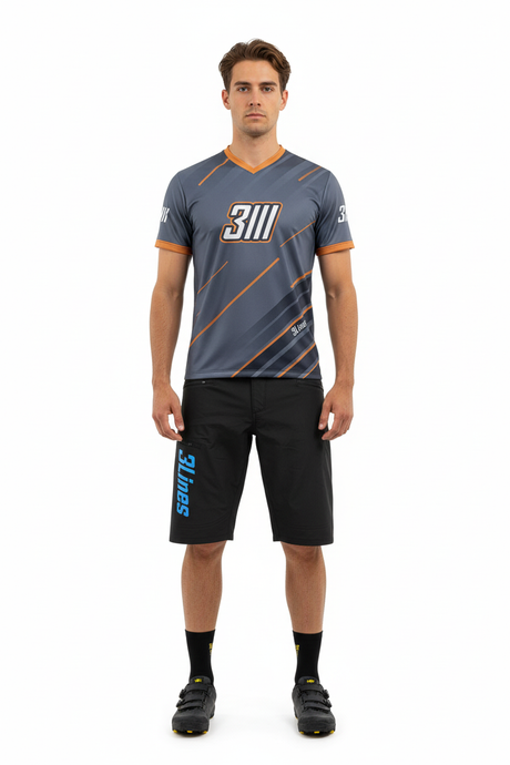 סט מכנס וחולצה Enduro סגול/שחור - Three Lines