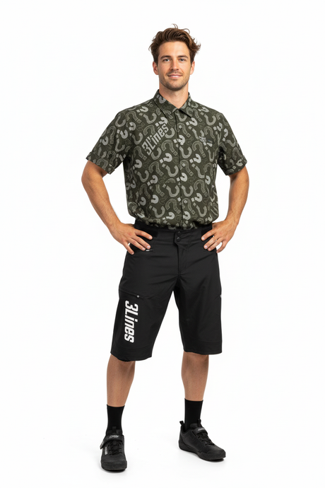 סט מכנס וחולצה Enduro זית/שחור - Three Lines