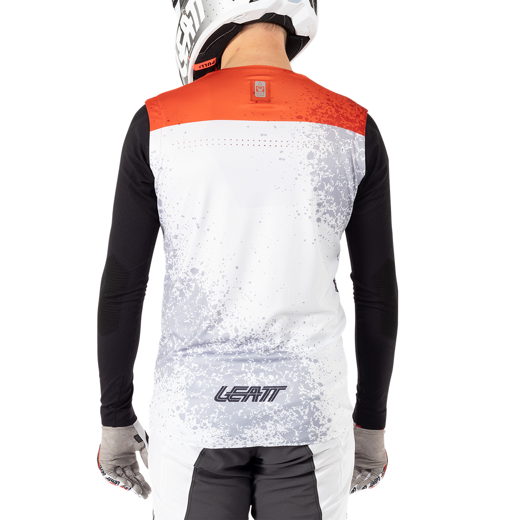 חולצת רכיבה ארוכה גברים MTB Gravity 5.0 White V25