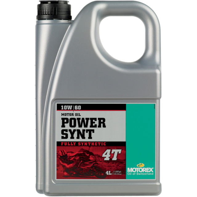 שמן מנוע סינתטי מלא 4ליטר MOTOREX POWER SYNT 4T 10W/60 - MOTOREX