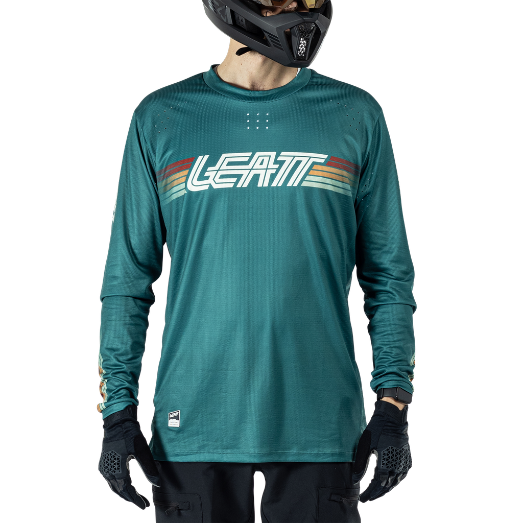 חולצת רכיבה ארוכה גברים MTB Enduro 4.0 Teal V25