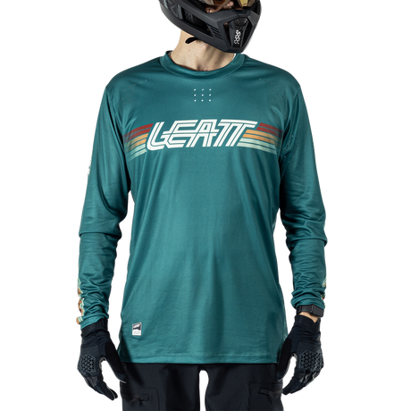 חולצת רכיבה ארוכה גברים MTB Enduro 4.0 Teal V25