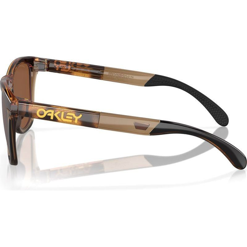 Oakley Frogskins Range Prizm Tungsten Polarised Lenses, Brown Tortoise/Brown Smoke Frame