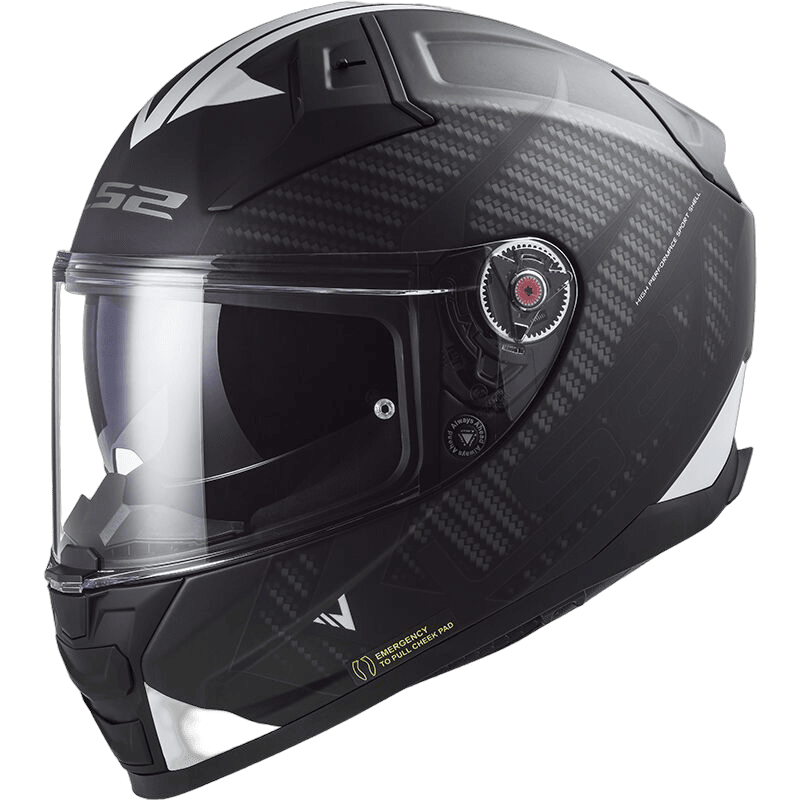 קסדת כביש מלאה LS2 FF811 VECTOR II שחור לבן