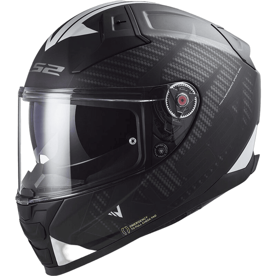 קסדת כביש מלאה LS2 FF811 VECTOR II שחור לבן