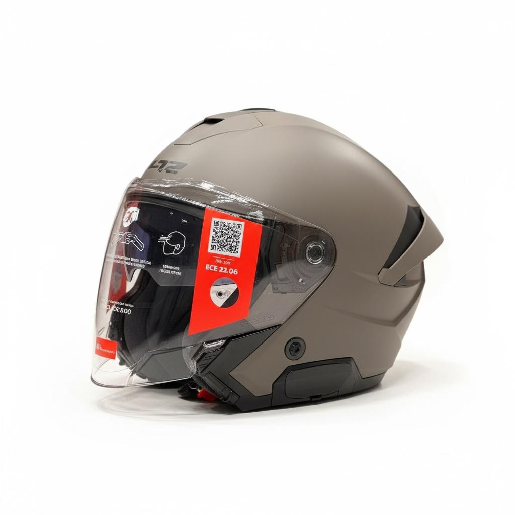 קסדת כביש 3/4  LS2 OF618 VERSO II SOLID חול אדמה